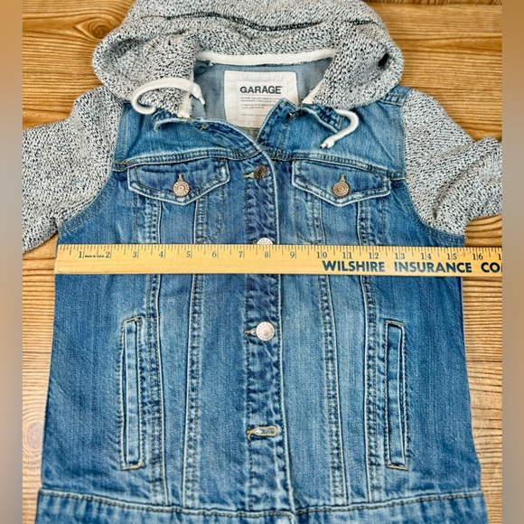 🟢Women’s GARAGE Denim Sweater Jacket Sz XS Casual Street wear Fall - Picture 7 of 9